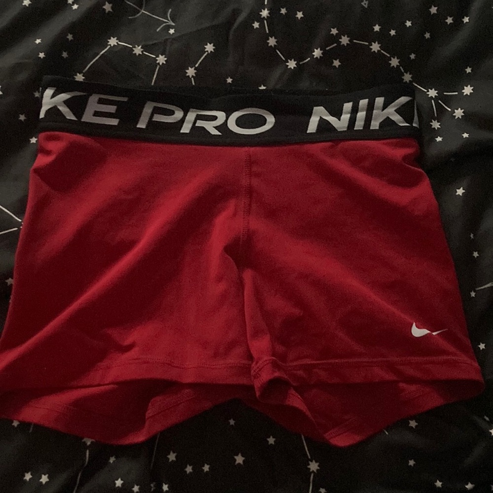 RED Nike Pro 4" shorts